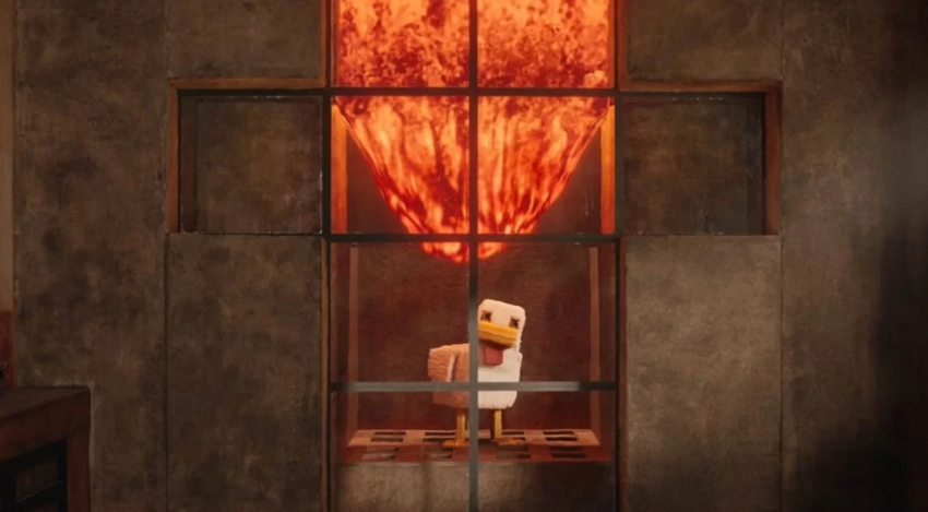 Полное погружение — на сеанс «Minecraft в кино» пронесли настоящую курицу